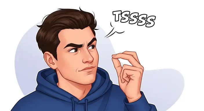 Tssss Meaning in Text from a Guy