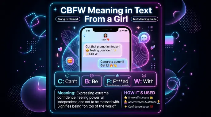 What Does CBFW Mean in Text From a Girl 