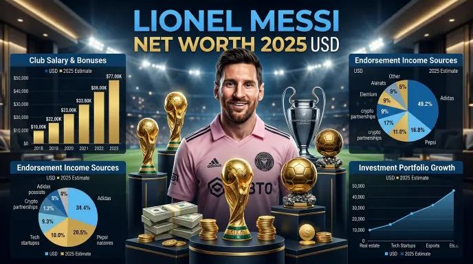 Lionel Messi Net Worth 2025 USD