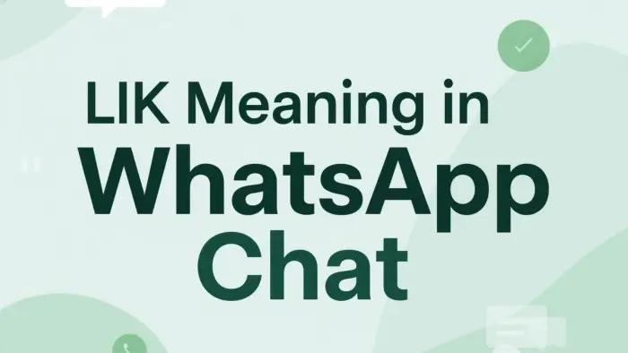 LK Meaning in WhatsApp Chat