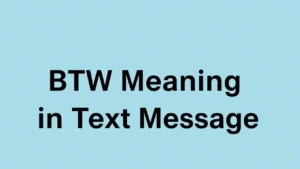 Read more about the article BTW Meaning in Text Message: A Complete Guide